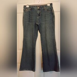 Women's Mountain Lake Wide Leg Denim Blue Jeans